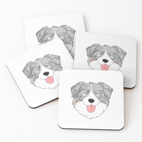Item preview, Australian Shepherd – Colorful Cartoon Dog Design designed and sold by Crack-in-Colors.