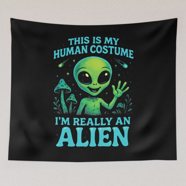 Item preview, This Is My Human - Funny Alien Sci-Fi Humor designed and sold by KristinTara.