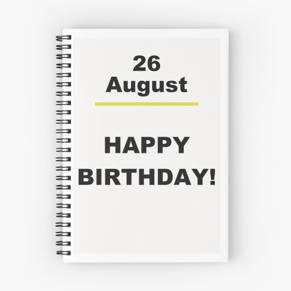 Item preview, Minimalist Happy Birthday Design — August 26 designed and sold by ariksworld.