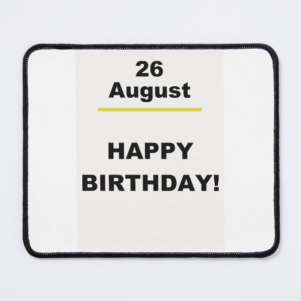 Item preview, Minimalist Happy Birthday Design — August 26 designed and sold by ariksworld.