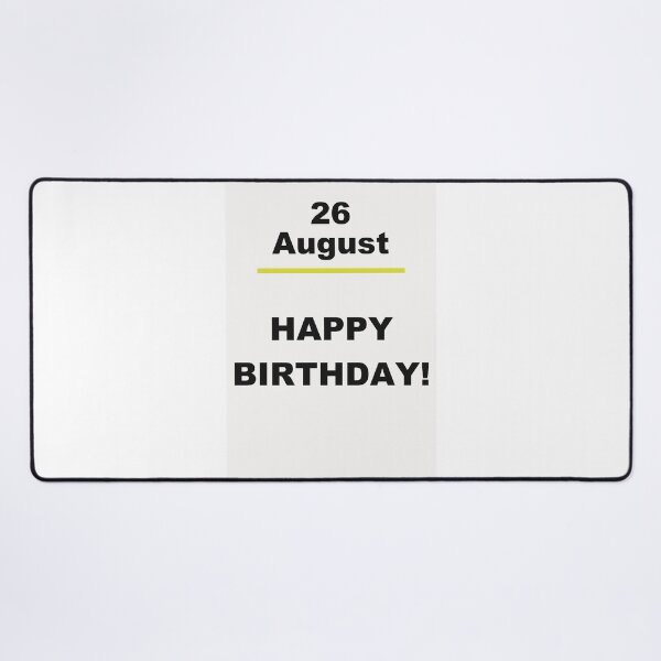 Item preview, Minimalist Happy Birthday Design — August 26 designed and sold by ariksworld.