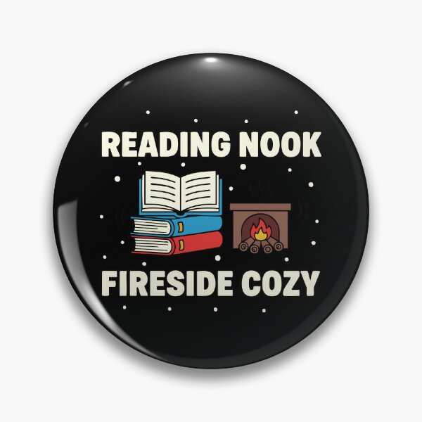 Item preview, Cozy Reading Nook Fireplace Book Lover Design designed and sold by graphicnew.