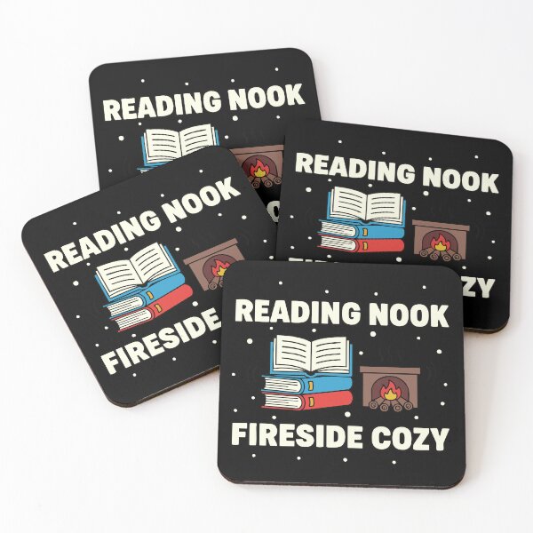 Item preview, Cozy Reading Nook Fireplace Book Lover Design designed and sold by graphicnew.