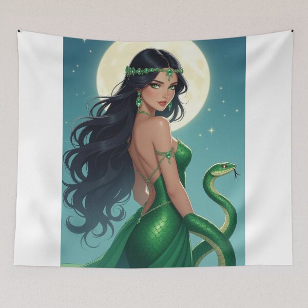 Item preview, Emerald Nymph of the Serpent designed and sold by ArtQueen777.