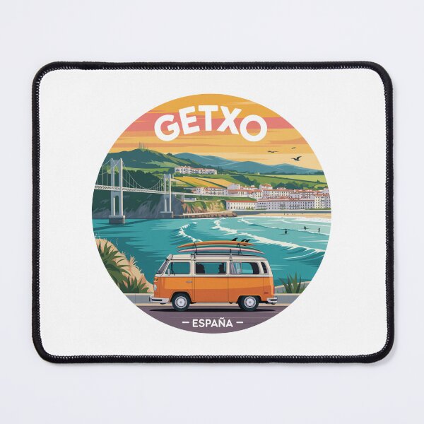 Item preview, Getxo España - Retro Coastal Travel Illustration designed and sold by CircinusStore.
