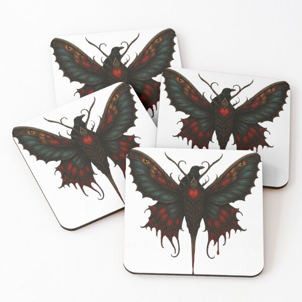 Item preview, Raven Moth Gothic Symbolic Artwork designed and sold by CottonandQuill.