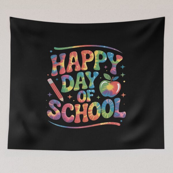 Item preview, Happy 100th Day of School Teacher Student 100 Days tie dye designed and sold by AvagondaMind.