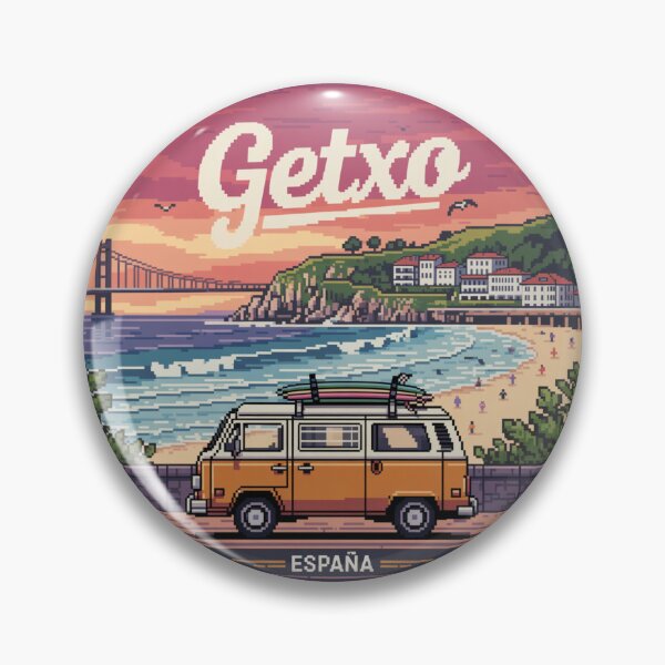 Item preview, Getxo España - Pixel Art Coastal Travel Scene designed and sold by CircinusStore.