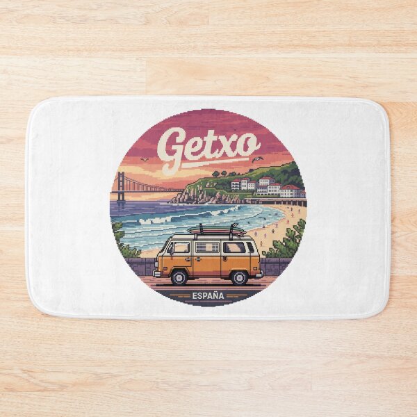 Item preview, Getxo España - Pixel Art Coastal Travel Scene designed and sold by CircinusStore.