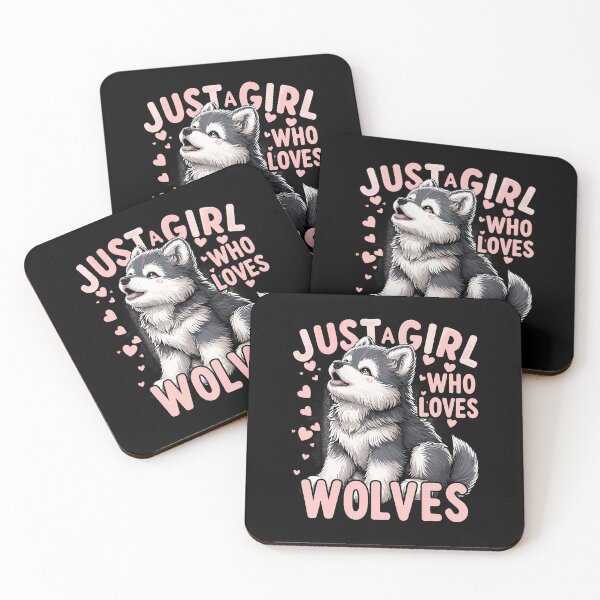 Item preview, Wolf Cute Just A Girl Who Loves Wolves designed and sold by TaraLiliana.