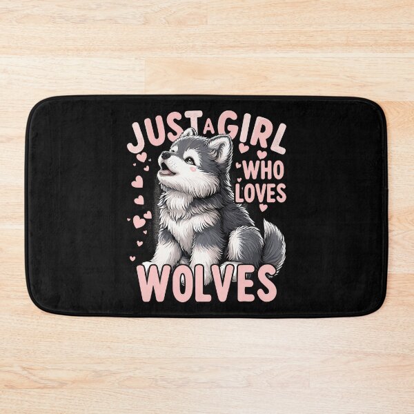 Item preview, Wolf Cute Just A Girl Who Loves Wolves designed and sold by TaraLiliana.