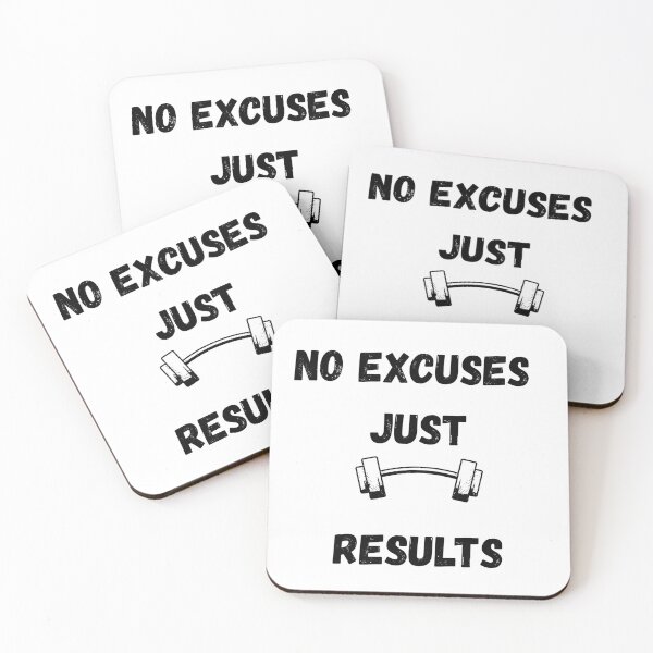 Item preview, No Excuses Just Results – Motivational Fitness Gym Quote designed and sold by LamiaTees.