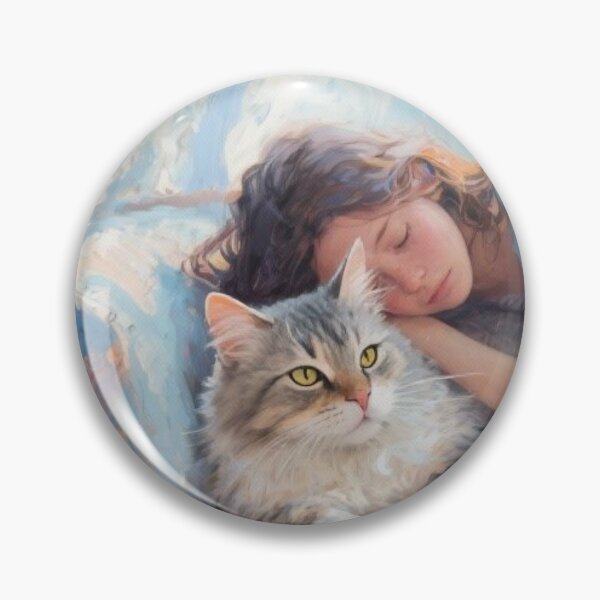Item preview, Cozy Cat and  Sleeping Girl Art designed and sold by HappySproutArt.