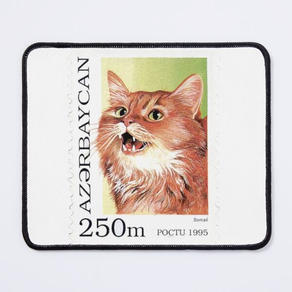 Item preview, Vintage Somali Ginger Cat Postage Stamp designed and sold by red-amber65.