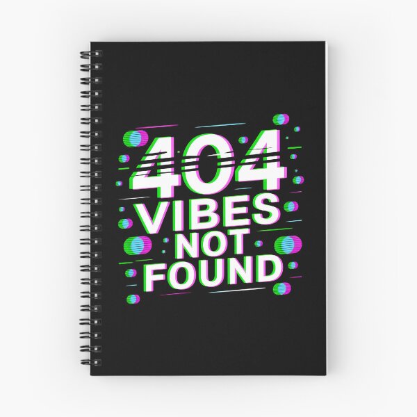 Item preview, 404 Vibes Not Found Glitch Typography with Neon Digital Distortion designed and sold by SplashTastic.