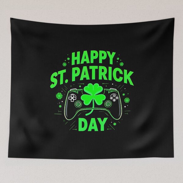 Item preview, Video Gamer Funny Shamrock Happy St Patrick's Day Boys Men designed and sold by CharlotteSandra.