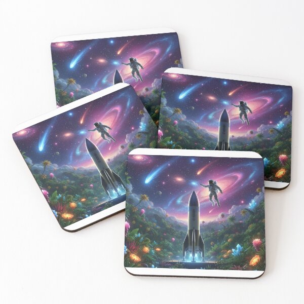 Item preview, "Galactic Explorer: Nature Meets Space" "Stars, Rockets, and Wild Imagination" designed and sold by Designworker.