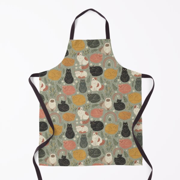 Item preview, Cosy Cat Garden Pattern with Wattle & Daisies designed and sold by TroyTheTerrific.
