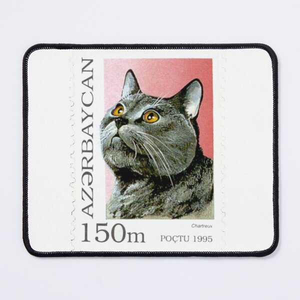 Item preview, Chartreux Black Cat Postage Stamp designed and sold by red-amber65.