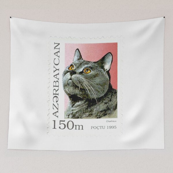 Item preview, Chartreux Black Cat Postage Stamp designed and sold by red-amber65.