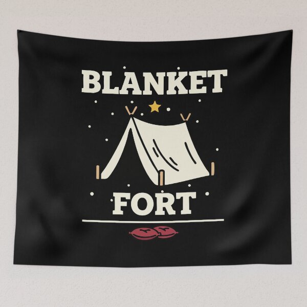 Item preview, Cozy Blanket Fort Cute Camping Illustration designed and sold by graphicnew.