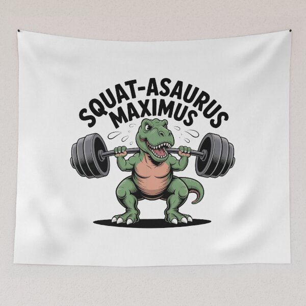 Item preview, Squat-asaurus Maximus Funny Dinosaur Leg Day Gym Shirt designed and sold by WSPrintCrafter.