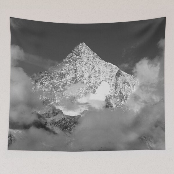 Item preview, Weisshorn mountain, black and white, Zermatt, Valais, Switzerland designed and sold by Torsten  Krüger.