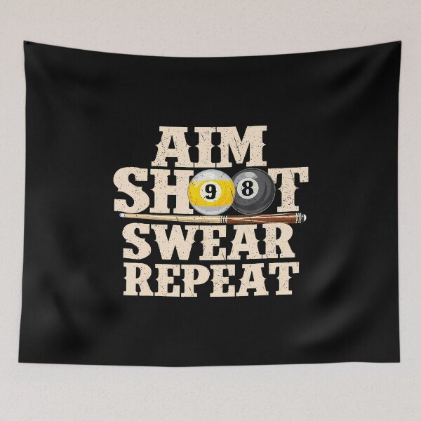 Item preview, Aim Shoot r Repeat - 8 Ball Billiard Game Pool Player designed and sold by CharlotteSandra.