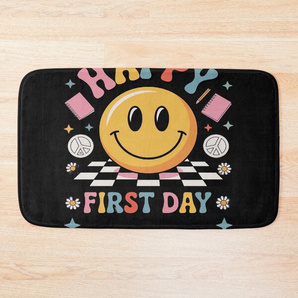 Item preview, Happy First Day Of School Groovy Smile Face Teacher Student designed and sold by AvagondaMind.