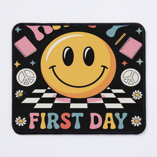 Item preview, Happy First Day Of School Groovy Smile Face Teacher Student designed and sold by AvagondaMind.