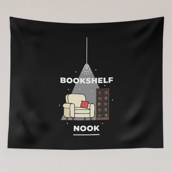 Item preview, Cozy Bookshelf Nook Reading Corner Design designed and sold by graphicnew.