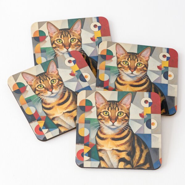 Item preview, Picasso Cat | Colorful Cubism Style Cat Lover Gift Poster designed and sold by SeNsArtGallery.