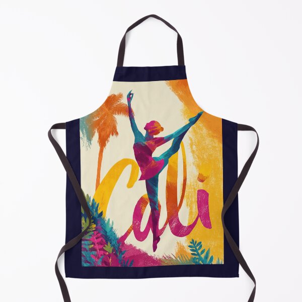 Item preview, Cali Colombia motif with colorful dancer, palm trees and lettering designed and sold by Meiersbeste.