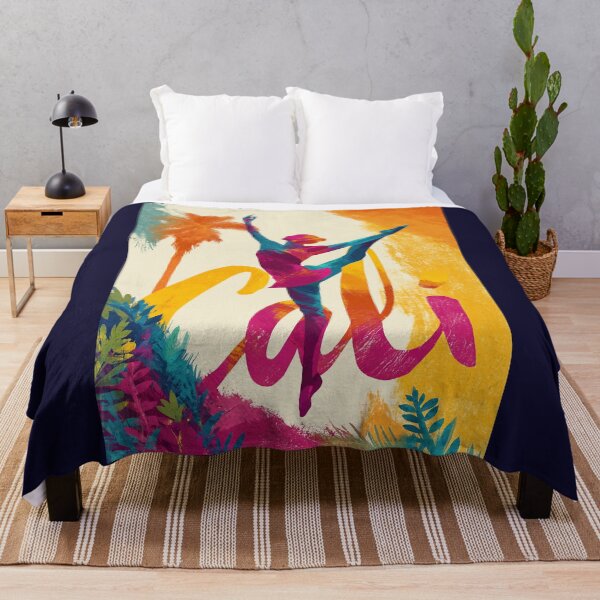 Item preview, Cali Colombia motif with colorful dancer, palm trees and lettering designed and sold by Meiersbeste.