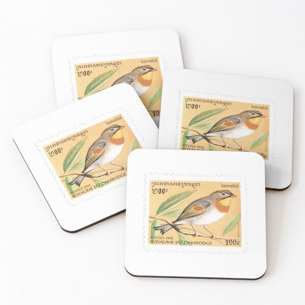 Item preview, Cambodia Bird Vintage Cambodian Postage Stamp designed and sold by red-amber65.