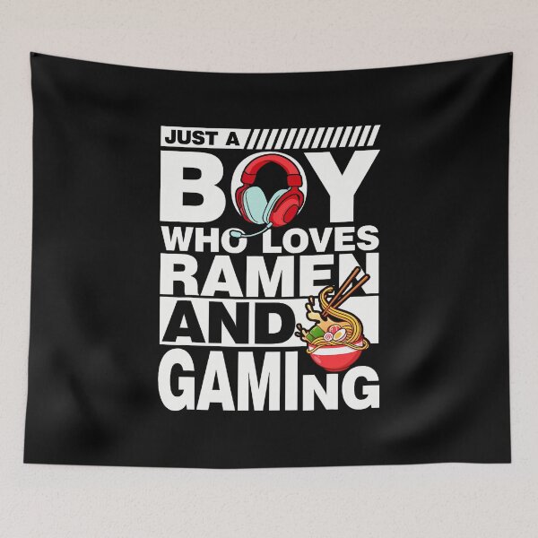 Item preview, Just A Boy Who Loves Ramen And Gaming Japan Anime Video Game designed and sold by AngelaSandra.