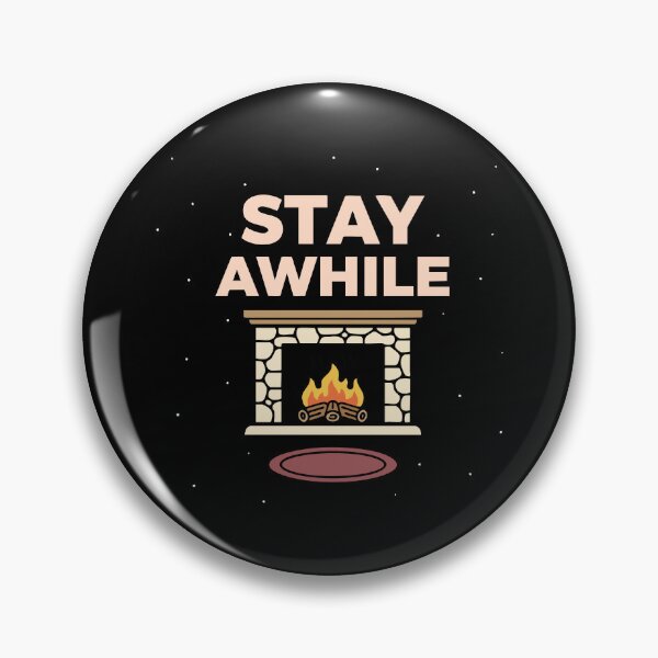Item preview, Cozy Stay Awhile Fireplace Home Decor designed and sold by graphicnew.