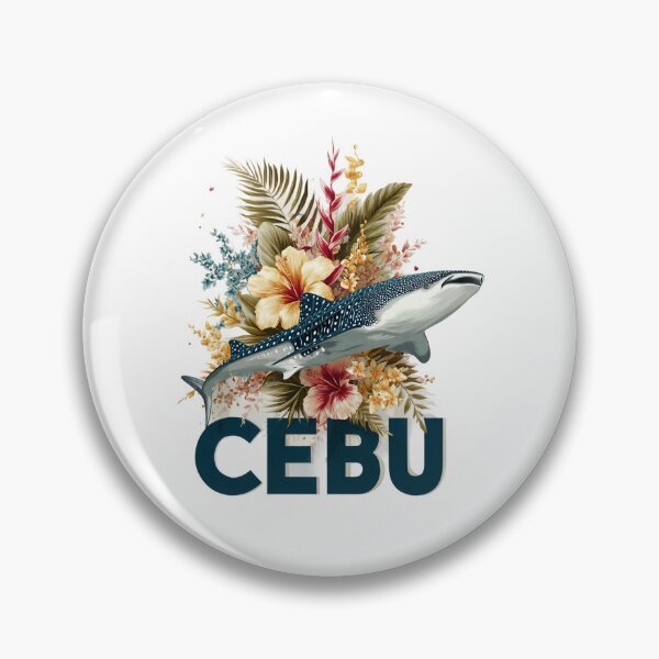 Item preview, Cebu Philippines motif with whale shark and tropical flowers designed and sold by Meiersbeste.