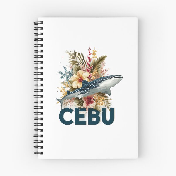 Item preview, Cebu Philippines motif with whale shark and tropical flowers designed and sold by Meiersbeste.