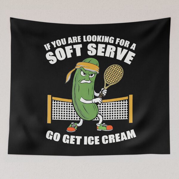 Item preview, Funny Pickleball Playing Pickle Tennis Soft Serve Ice Cream designed and sold by LeanneCarolina.