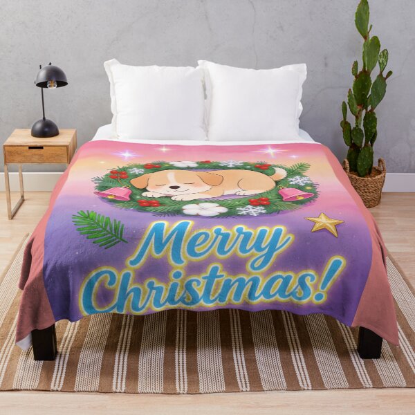 Item preview, Merry Christmas Sleeping Puppy in Festive Wreath Cute Art designed and sold by wangkyxing.