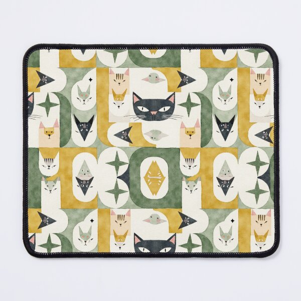 Item preview, Modern Abstract Cats in Retro Shapes designed and sold by TroyTheTerrific.