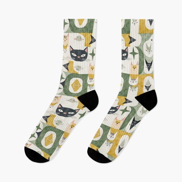 Item preview, Modern Abstract Cats in Retro Shapes designed and sold by TroyTheTerrific.