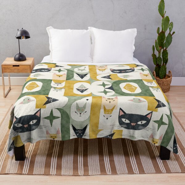 Item preview, Modern Abstract Cats in Retro Shapes designed and sold by TroyTheTerrific.