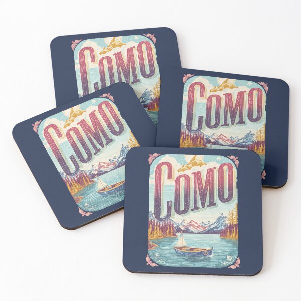 Item preview, Lake Como, Italy scene with boat and mountains – Vintage Como landscape designed and sold by Meiersbeste.