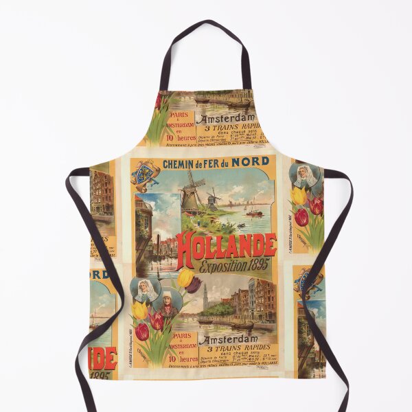 Item preview, Vintage Travel Poster | Hollande Exposition 1895 | Paris to Amsterdam Train Art | Dutch Windmills & Tulips | Art Nouveau Style designed and sold by artofuniverse.