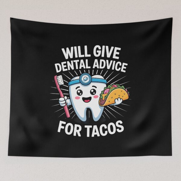 Item preview, Cute Tooth Offers Dental Advice For Tacos Dentist Humor designed and sold by AngelaSandra.