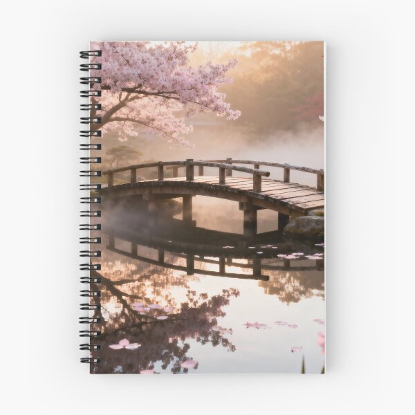 Item preview, Cherry Blossom Mirror Pond – Japanese Spring Reflection Art designed and sold by Alex CrazyDesigns.