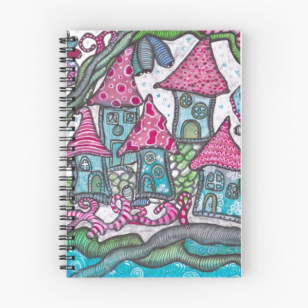 Item preview, Whimsical Winter Houses - Doodle Art designed and sold by ColorWander.