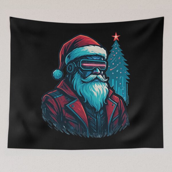 Item preview, Cyber Santa -  Funny Futuristic Gifts designed and sold by DavdPrt.